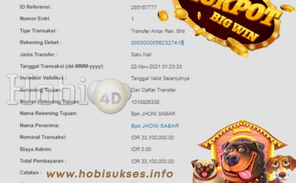 BUKTI JACKPOT SLOT GAMES Rp 33.100.000 MEMBER HOBI4D