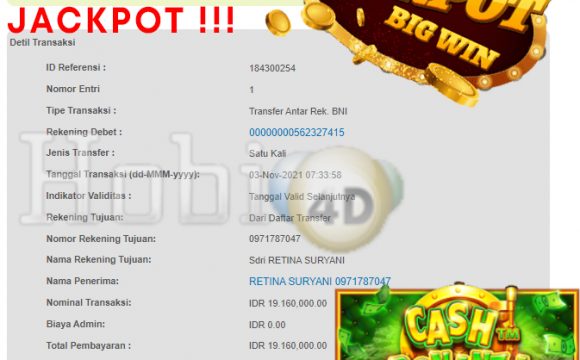 BUKTI JACKPOT SLOT GAMES Rp 19.160.000 MEMBER HOBI4D