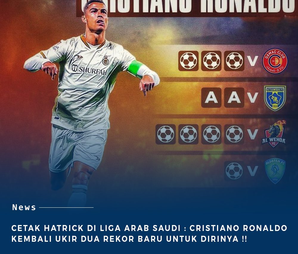 Cetak Hattrick Lagi Di Liga Arab Saudi : Cristiano Ronaldo Ukir Dua Rekor Baru